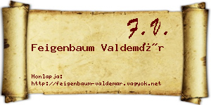 Feigenbaum Valdemár névjegykártya
